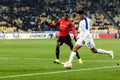 Kyiv, Ukraine Ã¢â¬â November 8, 2018: Sidcley controls the ball during UEFA Europe League match Dynamo Kyiv Ã¢â¬â Stade Rennais at NSC Royalty Free Stock Photo